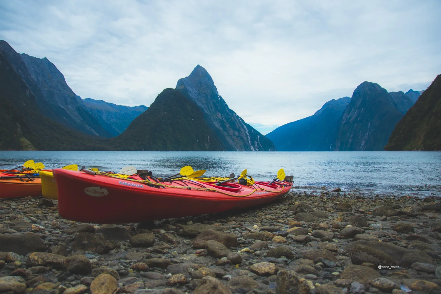 Kayaking through a wilderness waterway